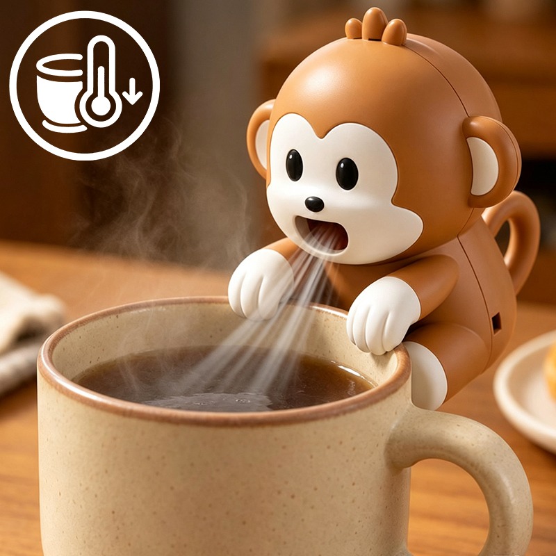 Baby Food For 2 Year Old - Portable Monkey Shaped Food Cooling Fan