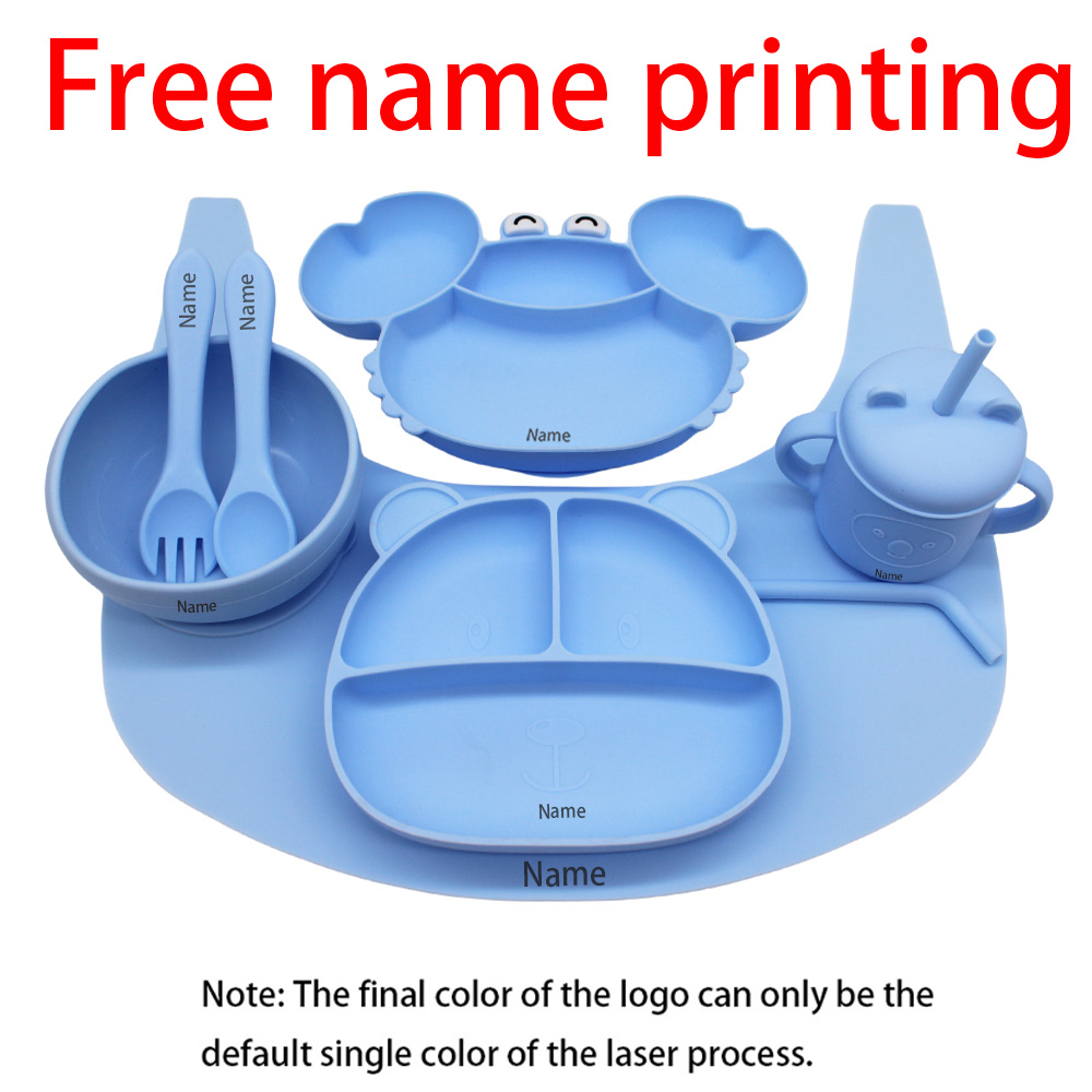 Baby Food Utensil - Free Name Printing Children's Tableware Set:
