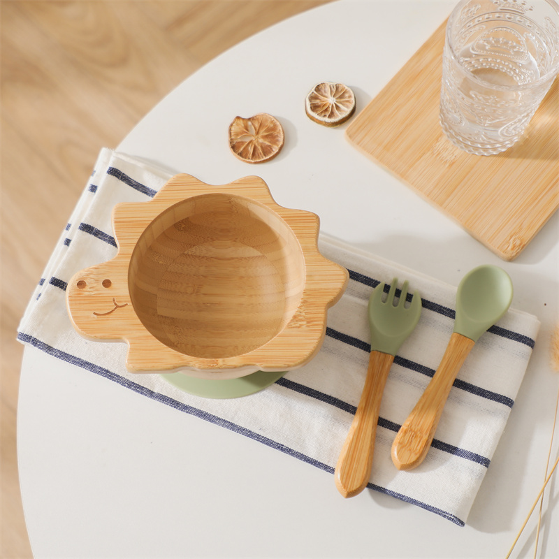 Baby Wooden Tableware Set Dino - Baby Food Utensil review and price