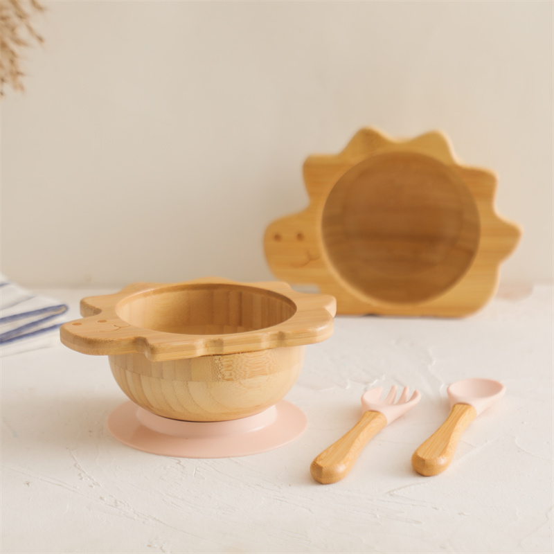 Baby Wooden Tableware Set Dino - Baby Food Utensil review and price