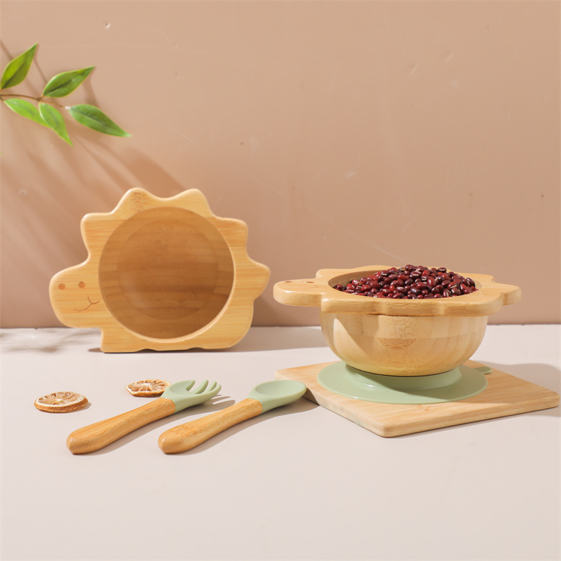 Baby Wooden Tableware Set Dino - Baby Food Utensil review and price