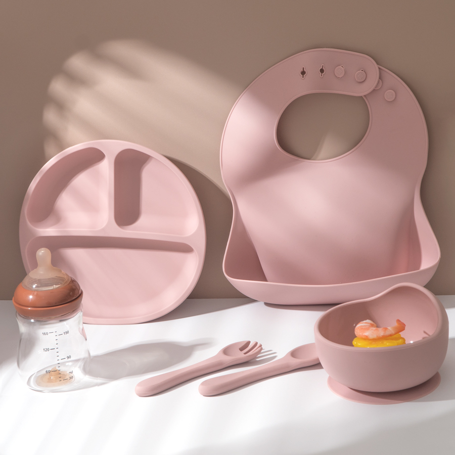 5Pcs Baby Silicone Feeding Set - Baby Food Utensil review and price