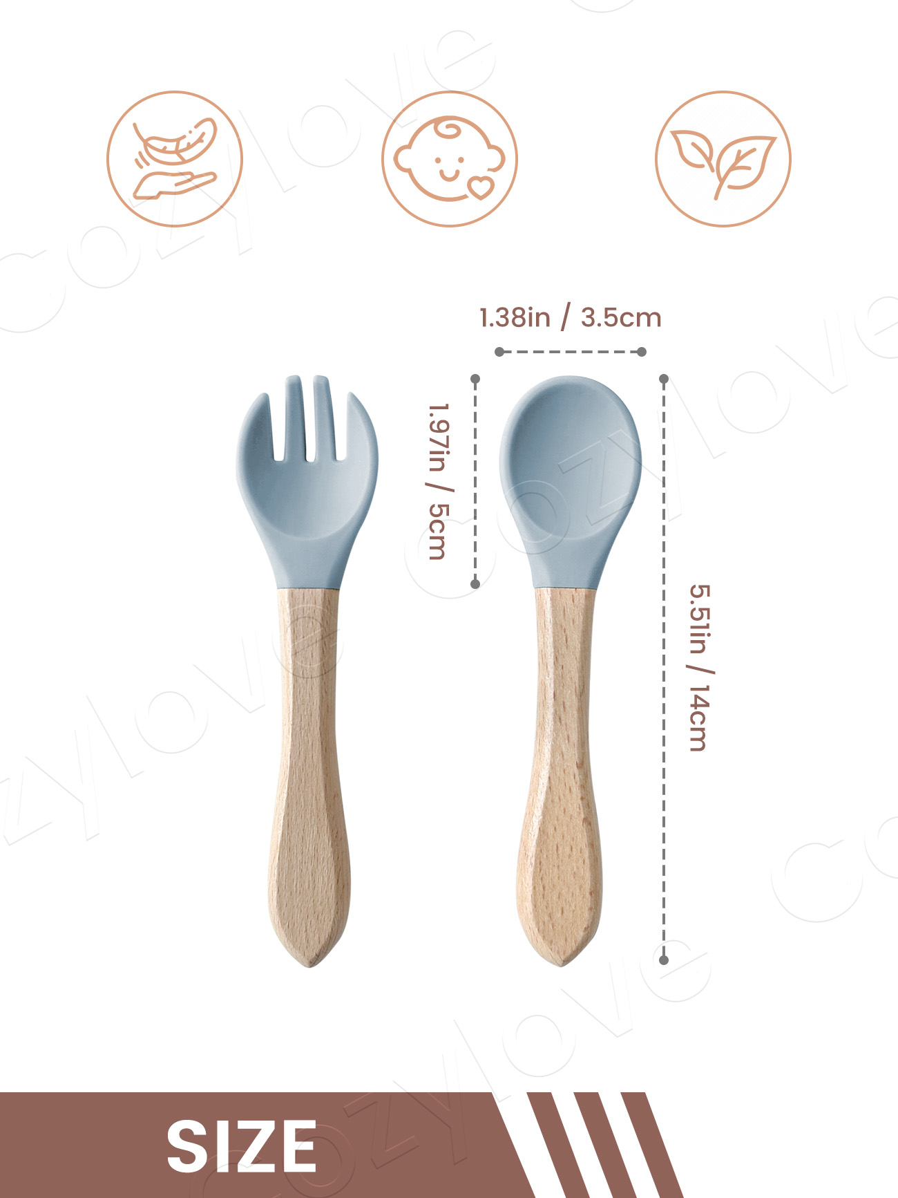 Baby Silicone Fork Spoon Set,  - Baby Food Natural review and price